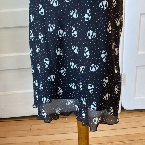 Speechless Black Dress with White Cats, Size 7 - Picture 12 of 16